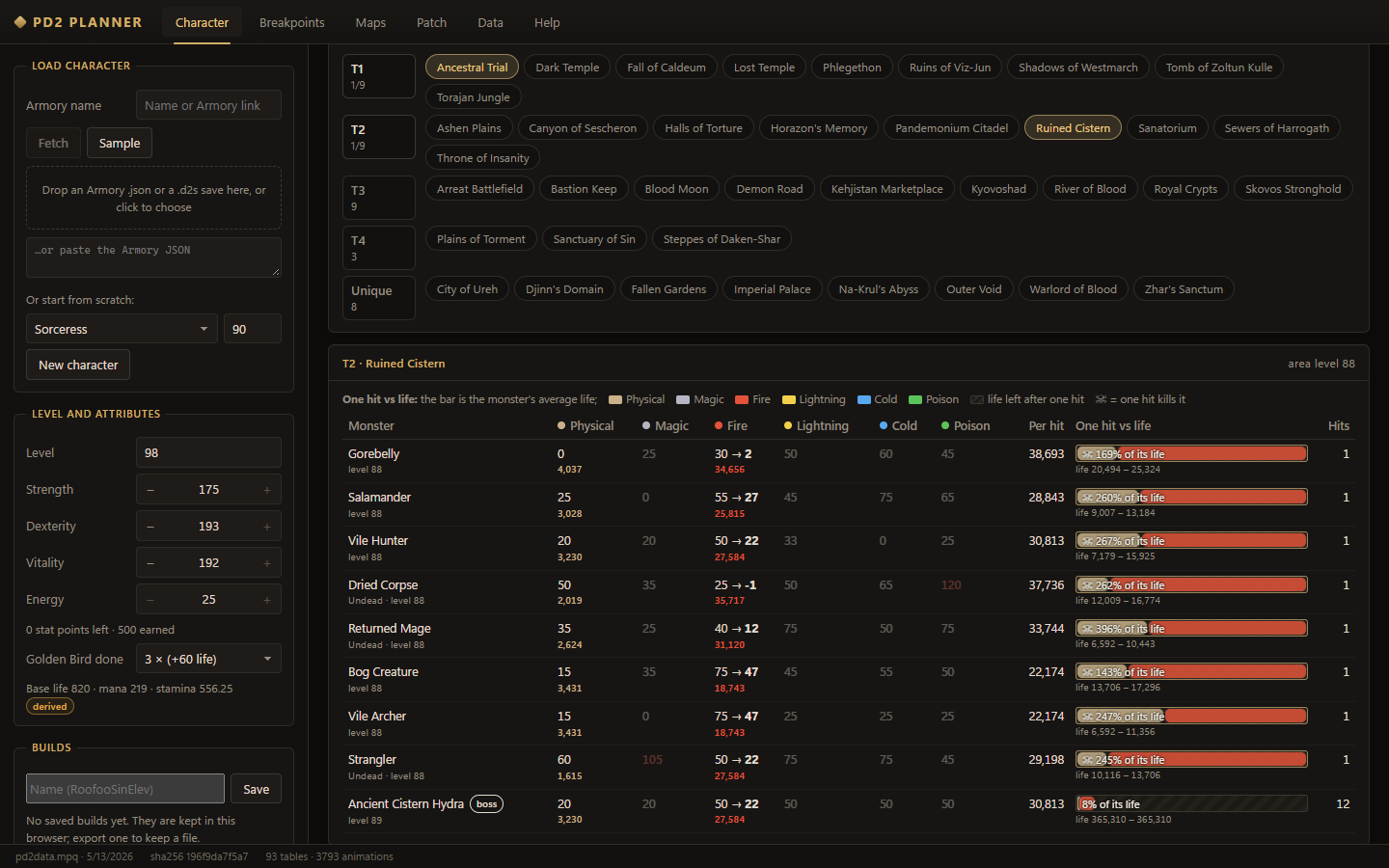 Map picker grouped by tier